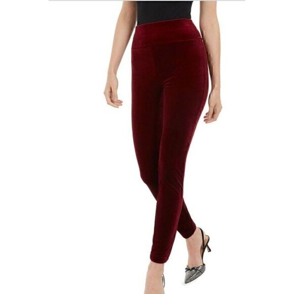 INC Pull-On Skinny Pants 0 XS Red Soft Velvet - Picture 6 of 6